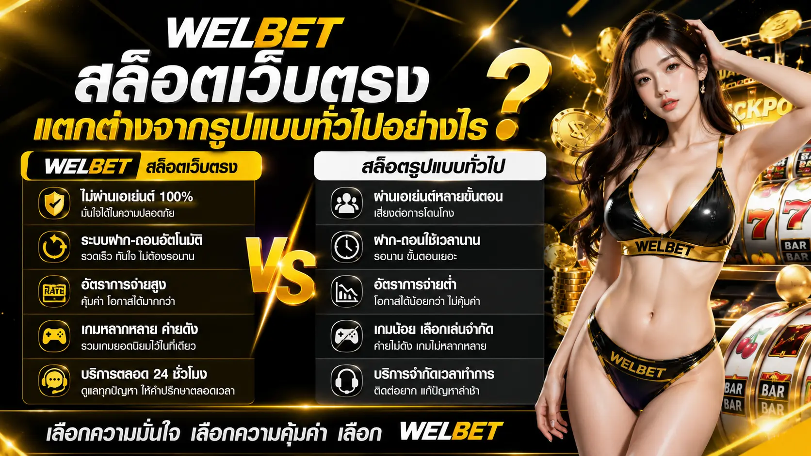 welbet สล็อตเว็บตรง แตกต่างจากรูปแบบทั่วไปอย่างไร